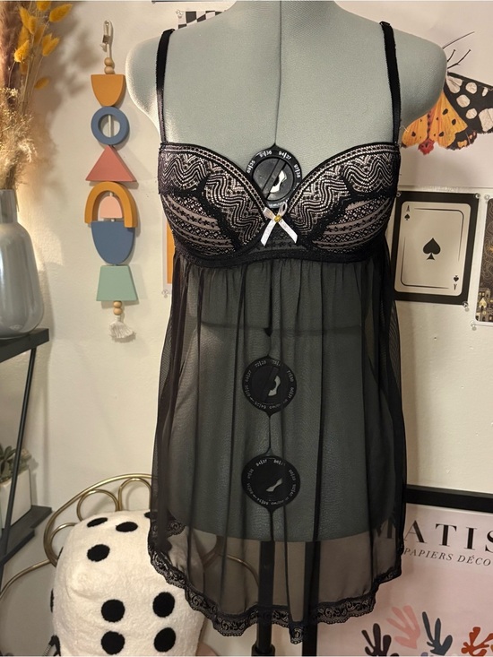 Daisy Fuentes Other - Daisy Fuentes Black Lace Babydoll – Size M